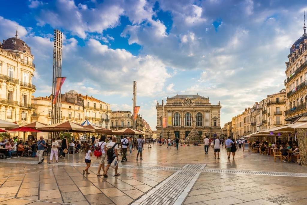 Ferienwohnung Magnifique T3 Quartier Pres D'Arenes Tram Au Pied De L'Immeuble Montpellier Exterior foto